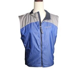 Marmot Women's Nylon Vest with stretchy sides and back pocket Blue & Black
